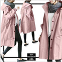 Übergroße, schmale Windjacke im koreanischen Stil für Damen