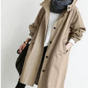Übergroße, schmale Windjacke im koreanischen Stil für Damen