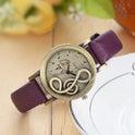 Mode Retro Hohl Musik Symbol Damen Uhr
