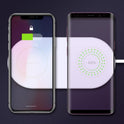 Drahtloses Dual-Charge-Ladegerät für Mobiltelefone Unterstützt das schnelle Laden von zwei drahtlosen Mobiltelefonen