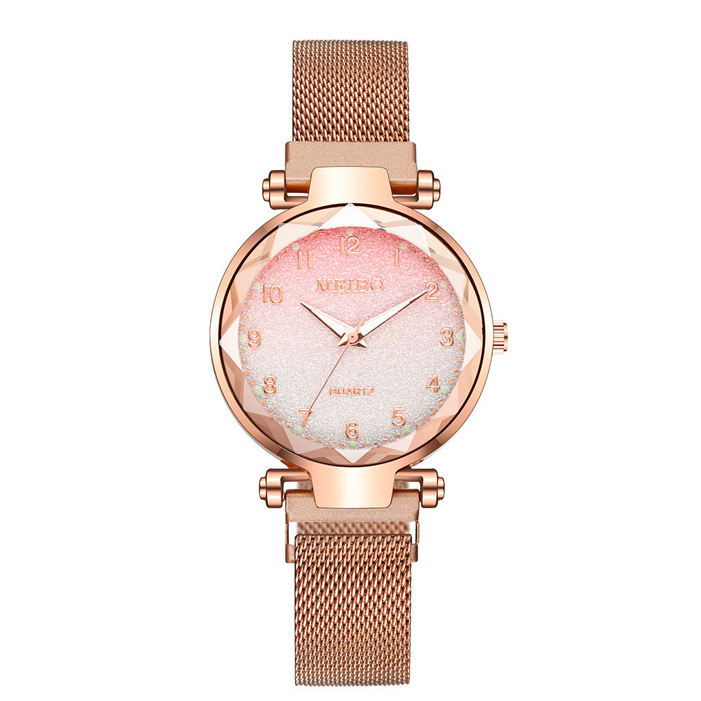 Mode Uhr Starry Sky Zifferblatt Uhr Klassische Damen Magnet Schnalle Quarzuhr Drop Shipping