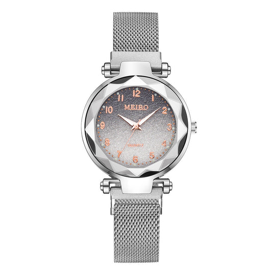 Mode Uhr Starry Sky Zifferblatt Uhr Klassische Damen Magnet Schnalle Quarzuhr Drop Shipping
