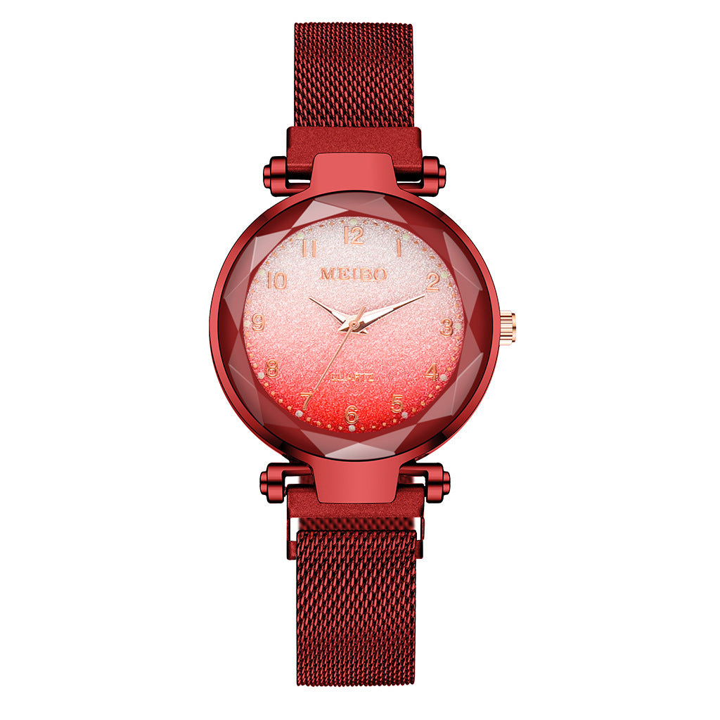 Mode Uhr Starry Sky Zifferblatt Uhr Klassische Damen Magnet Schnalle Quarzuhr Drop Shipping