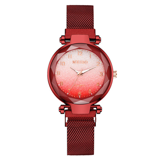 Mode Uhr Starry Sky Zifferblatt Uhr Klassische Damen Magnet Schnalle Quarzuhr Drop Shipping
