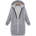 Kapuzen langarm winter pullover damen jacke in eine lange dicke hemd 