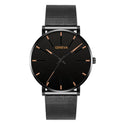 Business-Quarzuhr mit Edelstahl-Mesh-Band