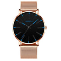 Business-Quarzuhr mit Edelstahl-Mesh-Band