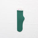 Velvet Piled Socks With Vertical Strips Curled Up
