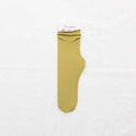 Velvet Piled Socks With Vertical Strips Curled Up