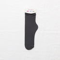 Velvet Piled Socks With Vertical Strips Curled Up