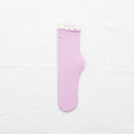 Velvet Piled Socks With Vertical Strips Curled Up