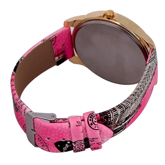 Armbanduhr, koreanische Retro-Rosenmuster, Damenuhr