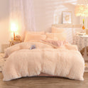 Luxuriöser, dicker Fleece-Bettbezug, Queen-Size-Bett, warmer Winterbettbezug, Kissenbezug, flauschiger Plüsch, zottelige Bettwäsche, Bettwäscheset, Winterkörper, warm halten
