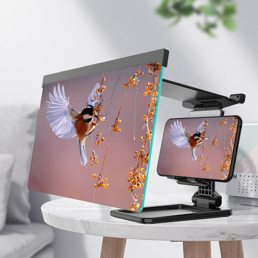 Kompatibel mit Apple, 12-Zoll-Handy-Bildschirmverstärker für iPad, Film, faltbare Schattierung, 3D-Bildschirm, Handy-Verstärker, Lupe, Handy-Halter