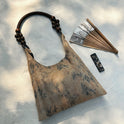 Neu Guo Feng Neue Chinesische Stil Wasser Muster Bambus Blatt Druck Zen Cheongsam Alte Stil High-end Satchel