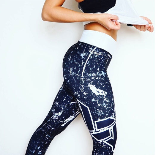 Frauen Leggings Druck Leggings Atmungsaktive Frau Hosen