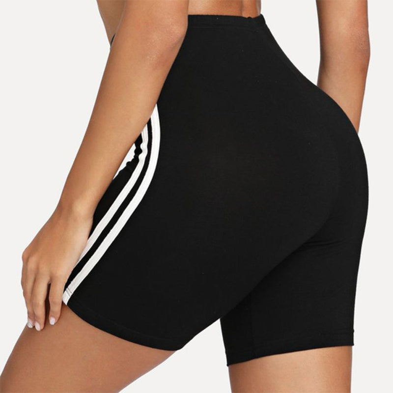 Seitliche weiße Sport-Yoga-Shorts
