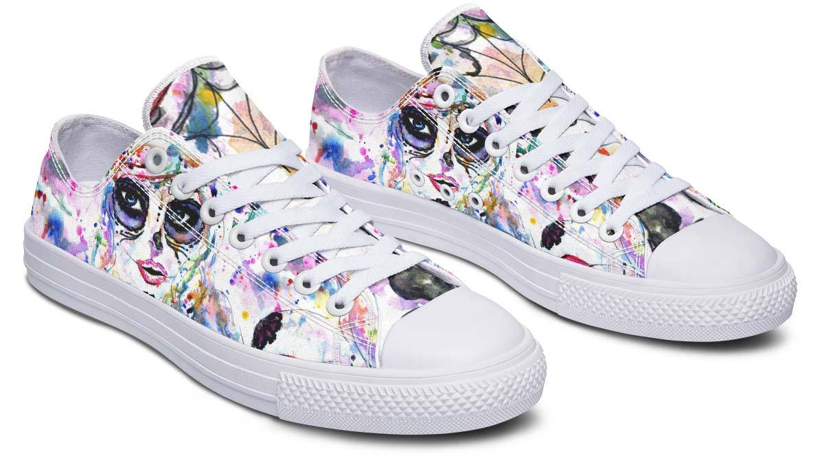 Modische Print Paar Low-Top Canvas Schuhe