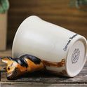 Thai Hand Painted Animal Mug German Shepherd Ceramic Cup