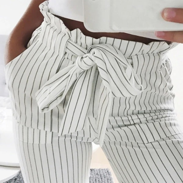 Europäische und amerikanische neue Mode wilde Taille beschnittene Hosen 