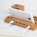 Kompatibel mit Apple, Bambus, Holz und Mobile Apple Watch Halterung Lade Holzhalterung Multifunktions-flache Handy-Basis