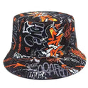 Vielseitiger Fischerhut mit geometrischem Graffiti-Retro-Muster