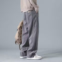 Amerikanische Retro-Cordhose mit weitem Bein und passender Freizeithose