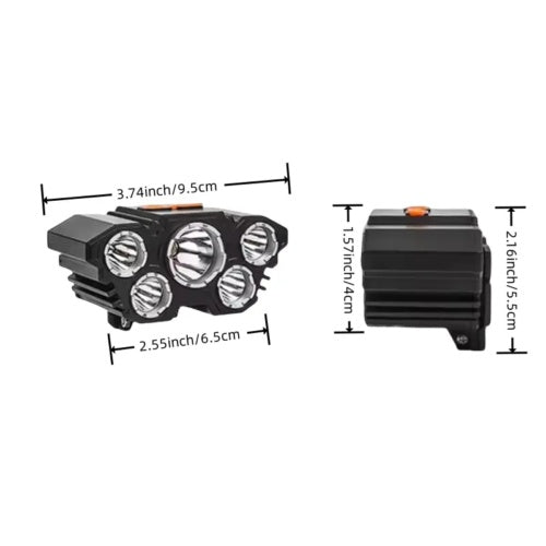 5COB LED Stirnlampe Kopflampe Scheinwerfer Akku Wiederaufladbar 4 Modi USB