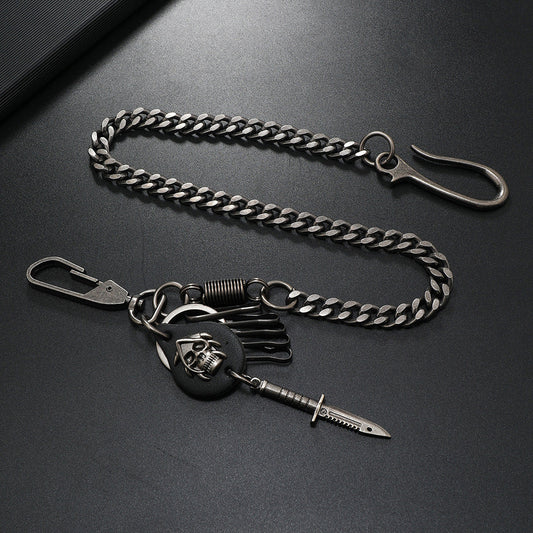 Ghost Bajonett Dolch Anhänger Jeans Taille Kette