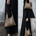 Neu Guo Feng Neue Chinesische Stil Wasser Muster Bambus Blatt Druck Zen Cheongsam Alte Stil High-end Satchel