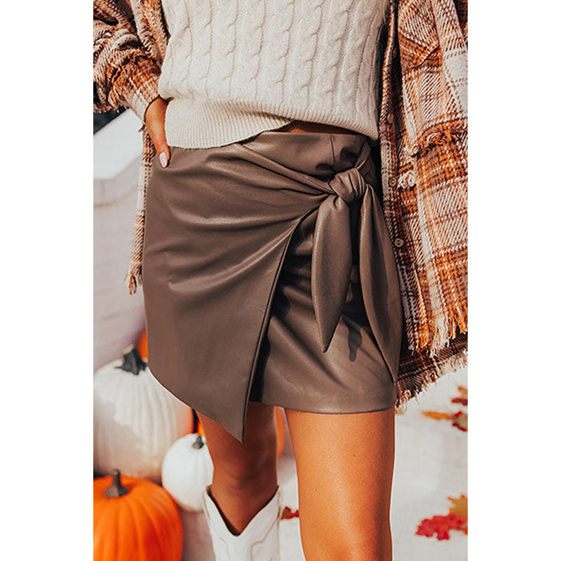 Europäischer und amerikanischer Mode-Bowknot-Dekorativer Rock mit hoher Taille für Damen