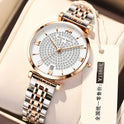 Starry Damen-Quarzuhr mit Diamanten, wasserdicht