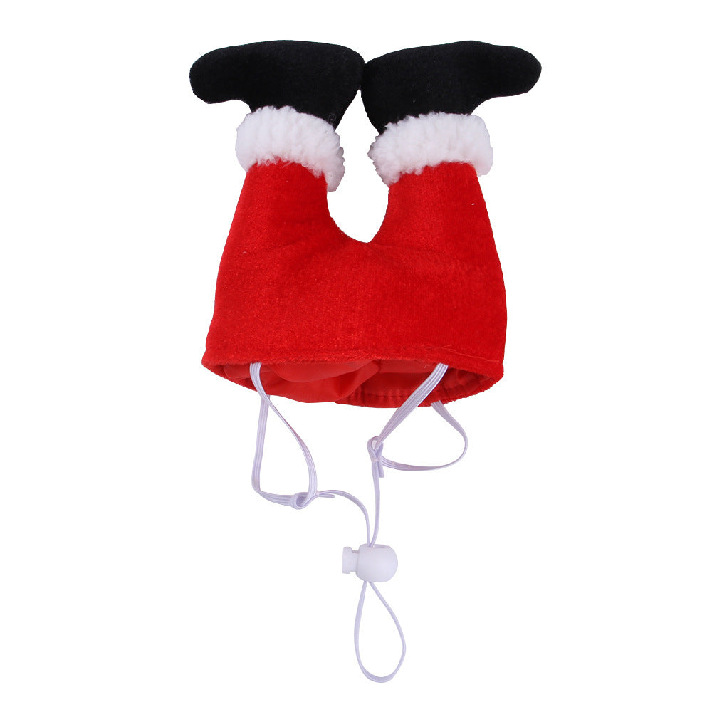 Weihnachtskostüm für Hunde und Katzen, Weihnachtsmütze für Haustiere, Outfit für kleine Hunde, süße Fleecemütze, Party-Event-Bekleidung, lustiges Kleidungsaccessoire