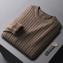 Pullover Herren Dicke Baumwolle Einfarbig Mit Fell