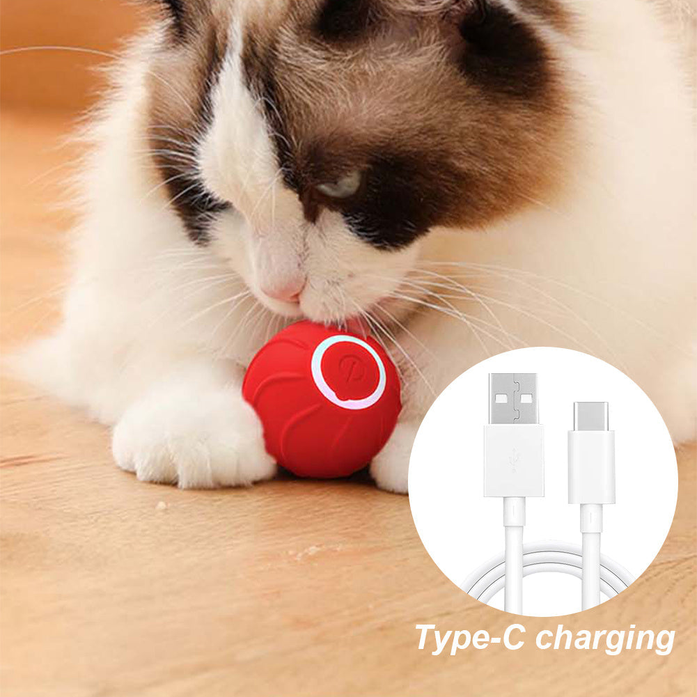 Automatischer Springball, elektrischer Katzenball, Spielzeug, 2 cm, lustiger, interaktiver Springball für das Training von Katzen, selbstbewegliches Kätzchenspielzeug für den Innenbereich
