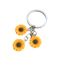 Goldener Sonnenblumen-Schlüsselanhänger, süßer, einfacher Anhänger für Tasche und Gepäck