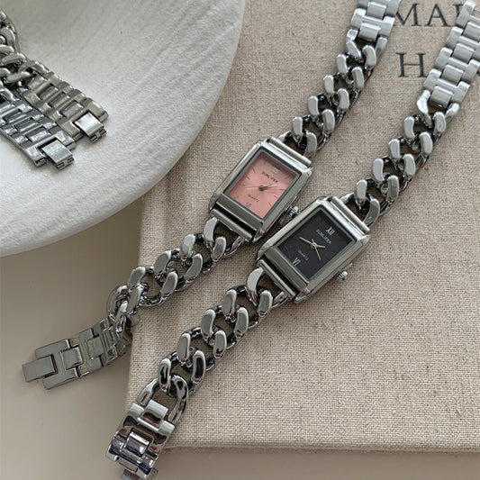 Klassische einfache Design Kette Uhr weibliche