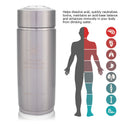 Edelstahl-Alkaliwasserflasche, tragbarer Nano-Balance-Bioenergie-Ionizer-Becher (Silber)
