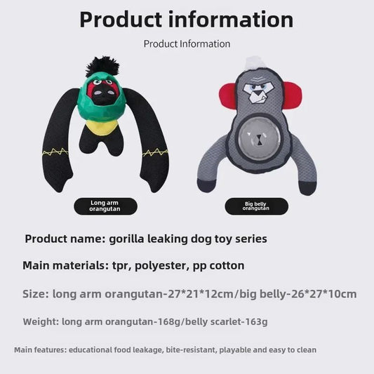 Fehlendes Futter Hundespielzeug Gorilla Sound Papier Sound Resistent Gegen Beißende Zähne Puzzle Interaktive Haustierprodukte 