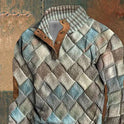 Frühling und Herbst Reißverschluss Digitaldruck Herrenpullover