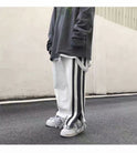 Wide leg pants split sweatpants