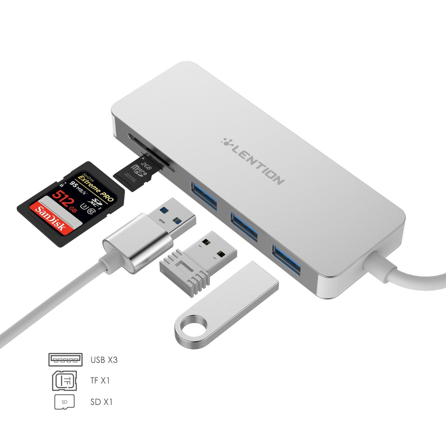 USB3.0 HUB Multifunktionskartenleser