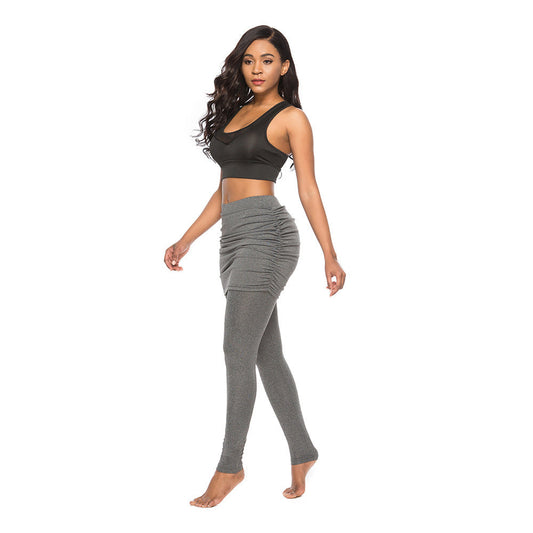 Pack Hüfte seitlicher Faltenrock Fake Two Leggings Rock