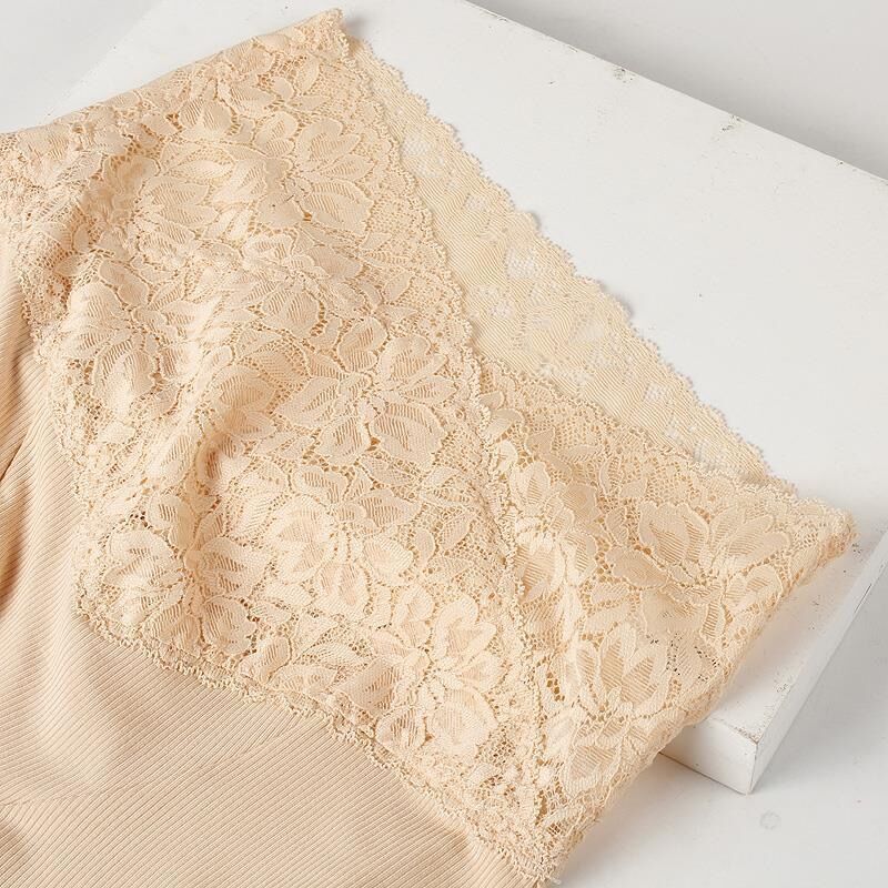 Boxershorts mit hoher Taille und Spitze