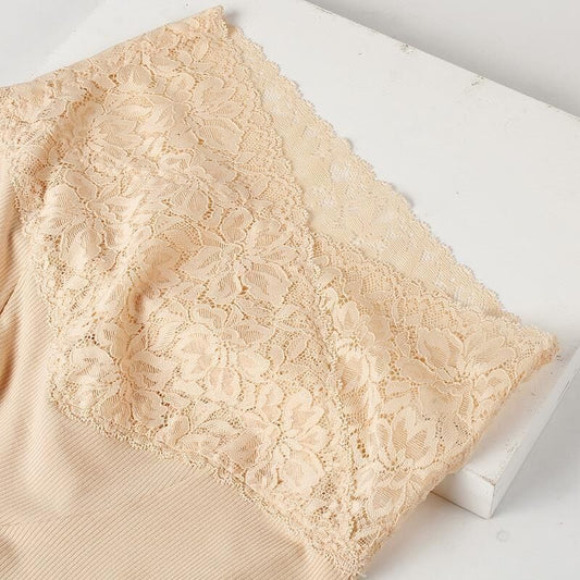 Boxershorts mit hoher Taille und Spitze
