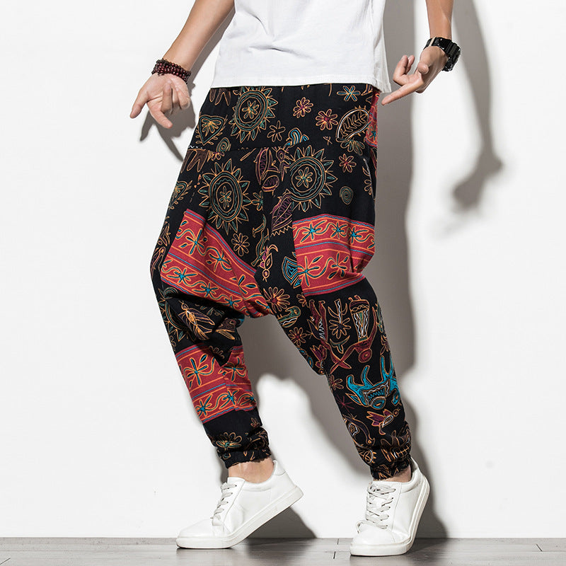 Sommer Chinesischen Wind Bundle Fuß Hosen Für Männer Mast