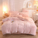 Luxuriöser, dicker Fleece-Bettbezug, Queen-Size-Bett, warmer Winterbettbezug, Kissenbezug, flauschiger Plüsch, zottelige Bettwäsche, Bettwäscheset, Winterkörper, warm halten