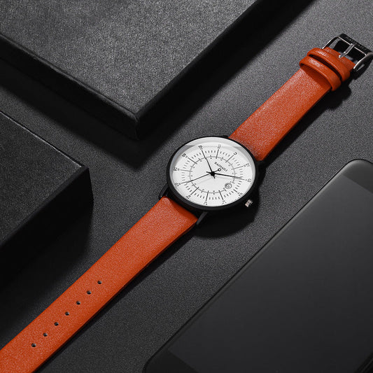 Lässige, individuelle Uhr mit Lederarmband