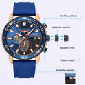 Uhr Multifunktions Chronograph Kalender Sport Herrenuhren