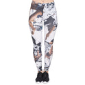 Verkürzte Hose mit Tintenfiguren-Print